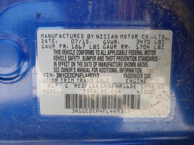 Photo 9 VIN: 3N1CE2CP4FL449313 - NISSAN VERSA NOTE 