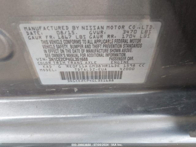 Photo 8 VIN: 3N1CE2CP4GL351688 - NISSAN VERSA NOTE 