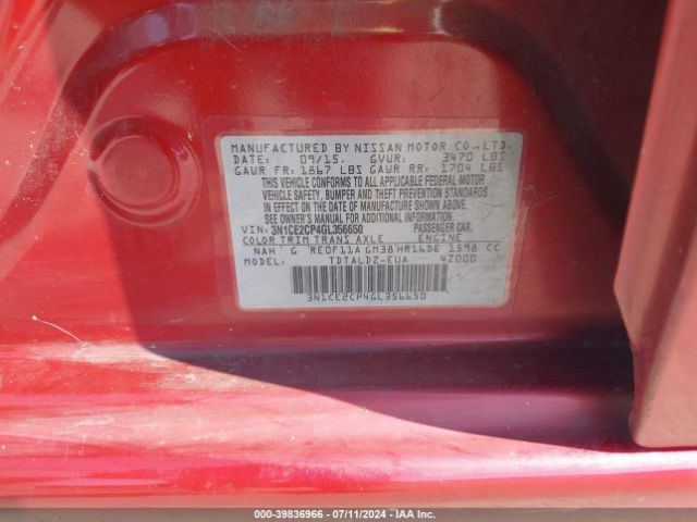 Photo 8 VIN: 3N1CE2CP4GL356650 - NISSAN VERSA NOTE 