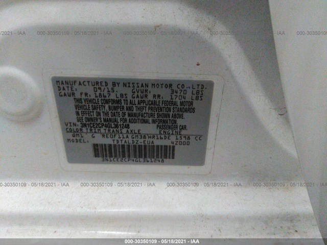 Photo 8 VIN: 3N1CE2CP4GL361248 - NISSAN VERSA NOTE 