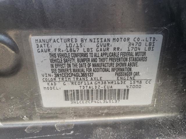 Photo 11 VIN: 3N1CE2CP4GL365137 - NISSAN VERSA NOTE 