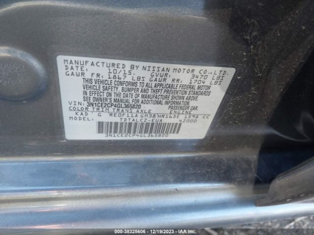 Photo 8 VIN: 3N1CE2CP4GL365820 - NISSAN VERSA NOTE 