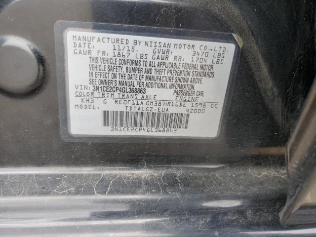 Photo 12 VIN: 3N1CE2CP4GL368863 - NISSAN VERSA 