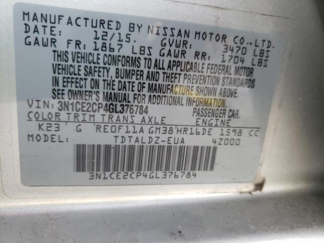 Photo 9 VIN: 3N1CE2CP4GL376784 - NISSAN VERSA NOTE 