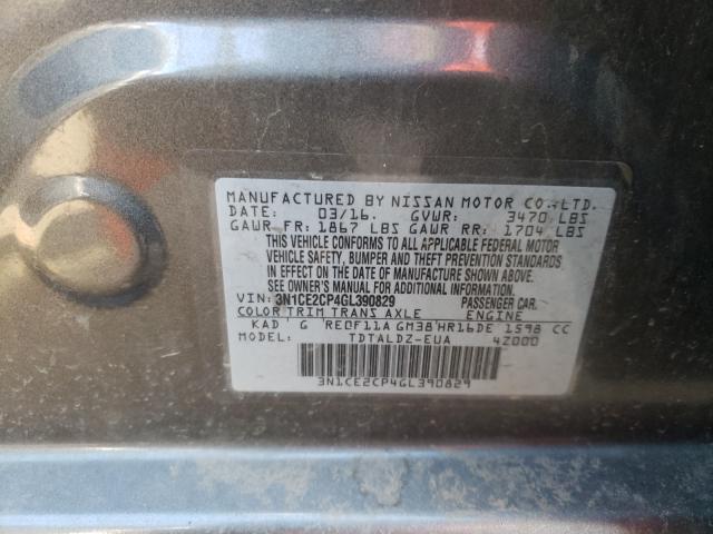 Photo 9 VIN: 3N1CE2CP4GL390829 - NISSAN VERSA NOTE 