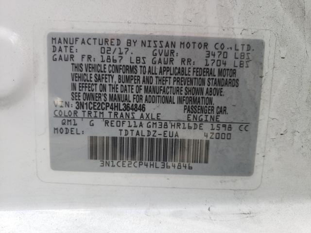 Photo 9 VIN: 3N1CE2CP4HL364846 - NISSAN VERSA NOTE 