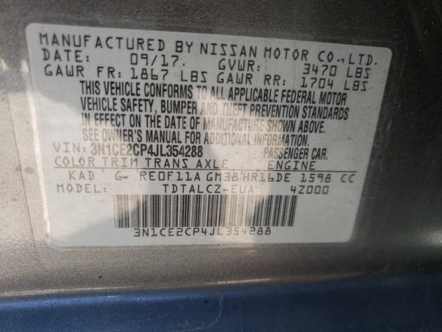 Photo 9 VIN: 3N1CE2CP4JL354288 - NISSAN VERSA NOTE 