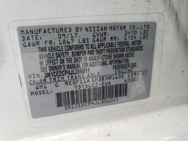 Photo 9 VIN: 3N1CE2CP4JL356011 - NISSAN VERSA NOTE 