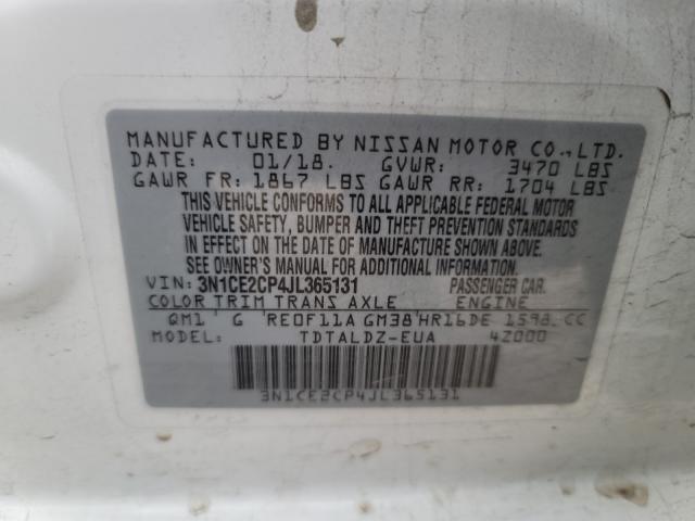 Photo 9 VIN: 3N1CE2CP4JL365131 - NISSAN VERSA NOTE 