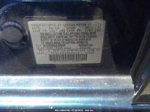 Photo 8 VIN: 3N1CE2CP4JL370247 - NISSAN VERSA NOTE 