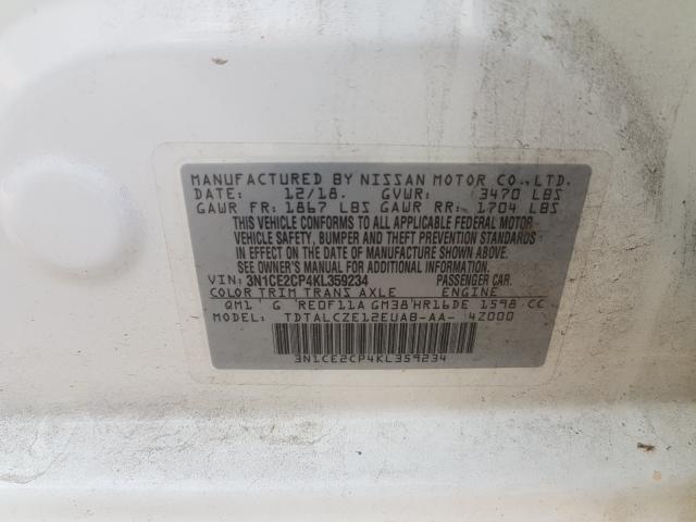 Photo 9 VIN: 3N1CE2CP4KL359234 - NISSAN VERSA NOTE 