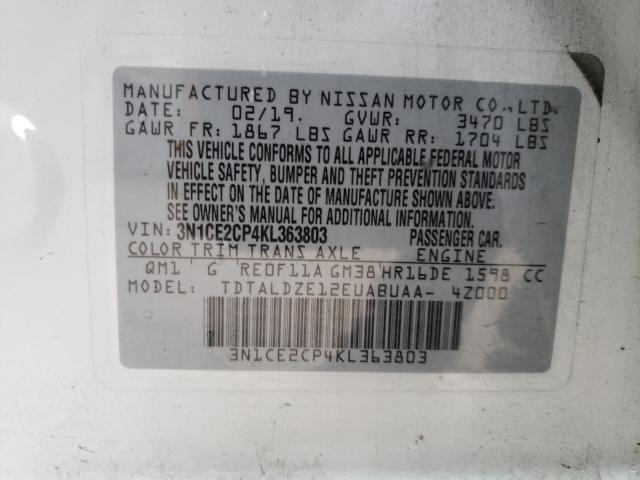 Photo 9 VIN: 3N1CE2CP4KL363803 - NISSAN VERSA NOTE 