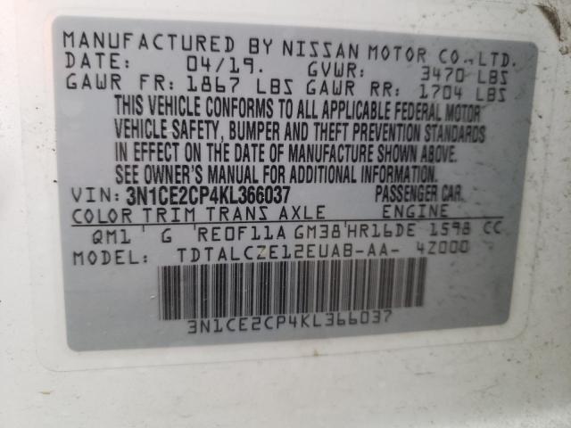 Photo 9 VIN: 3N1CE2CP4KL366037 - NISSAN VERSA NOTE 