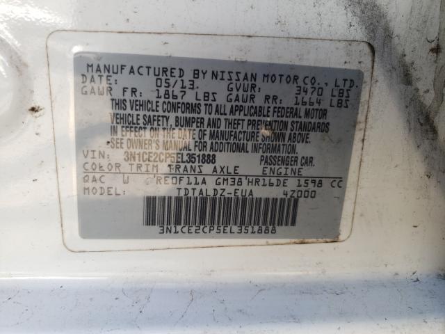 Photo 9 VIN: 3N1CE2CP5EL351888 - NISSAN VERSA NOTE 