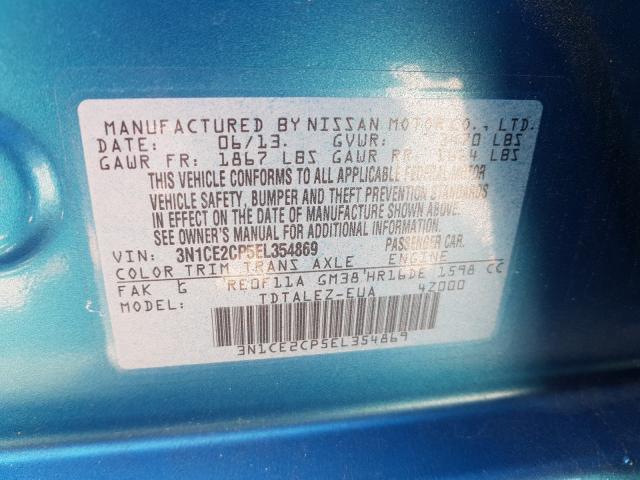 Photo 9 VIN: 3N1CE2CP5EL354869 - NISSAN VERSA NOTE 