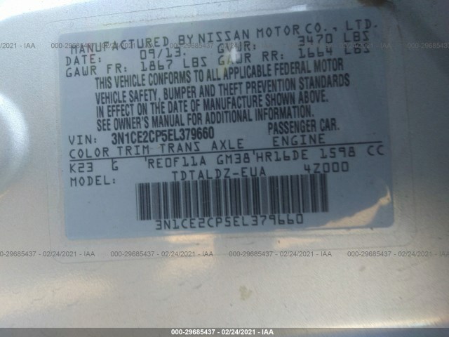 Photo 8 VIN: 3N1CE2CP5EL379660 - NISSAN VERSA NOTE 