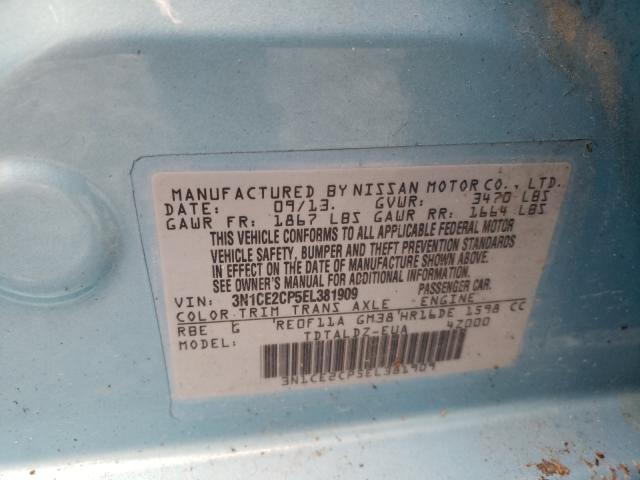 Photo 9 VIN: 3N1CE2CP5EL381909 - NISSAN VERSA NOTE 