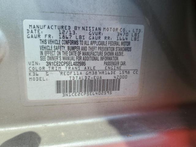 Photo 11 VIN: 3N1CE2CP5EL402595 - NISSAN VERSA NOTE 