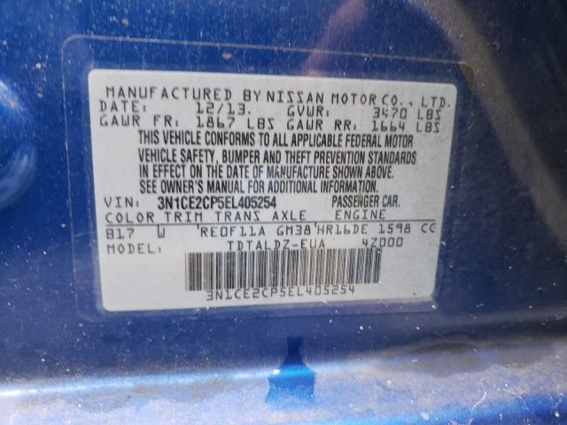 Photo 9 VIN: 3N1CE2CP5EL405254 - NISSAN VERSA NOTE 