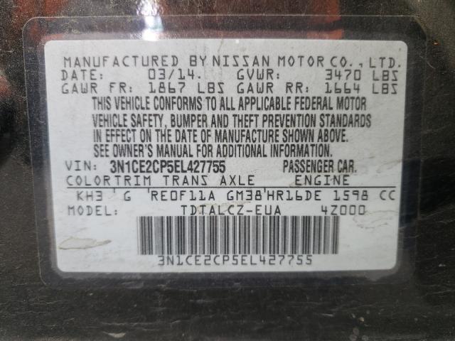 Photo 9 VIN: 3N1CE2CP5EL427755 - NISSAN VERSA NOTE 