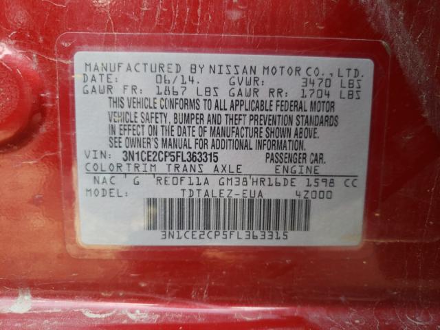 Photo 9 VIN: 3N1CE2CP5FL363315 - NISSAN VERSA NOTE 