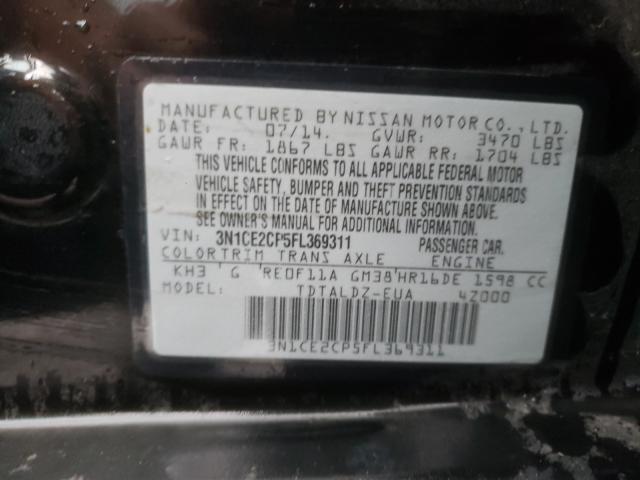 Photo 9 VIN: 3N1CE2CP5FL369311 - NISSAN VERSA NOTE 