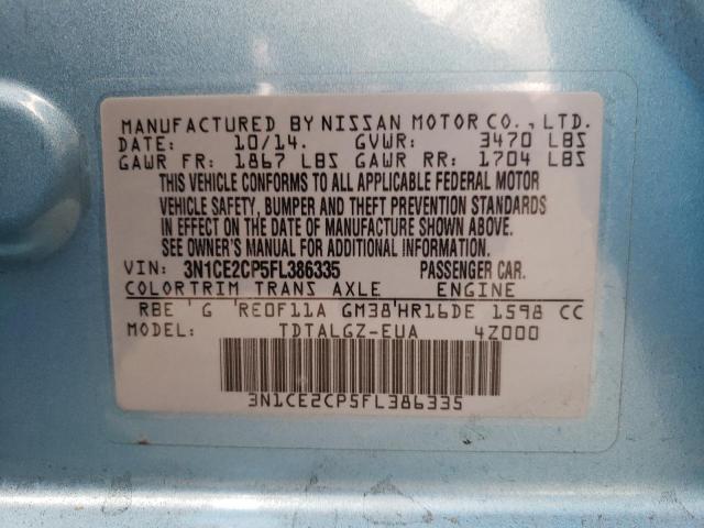 Photo 12 VIN: 3N1CE2CP5FL386335 - NISSAN VERSA 