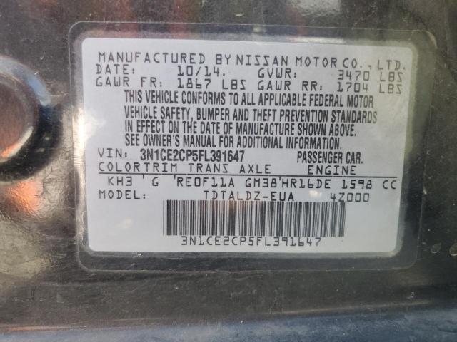 Photo 11 VIN: 3N1CE2CP5FL391647 - NISSAN VERSA NOTE 