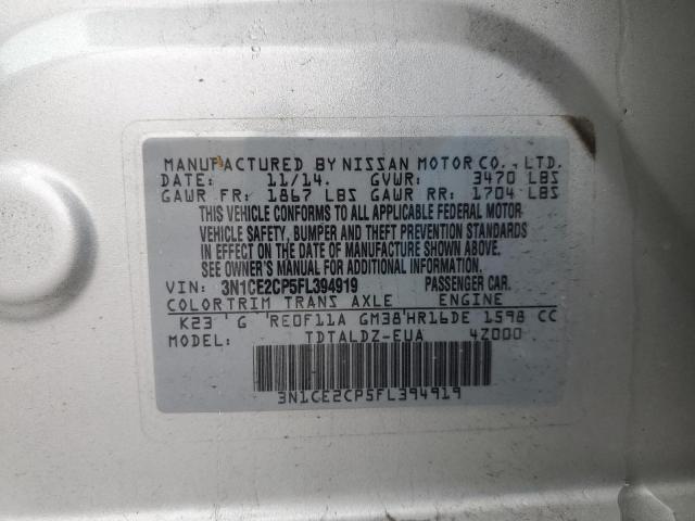 Photo 11 VIN: 3N1CE2CP5FL394919 - NISSAN VERSA 