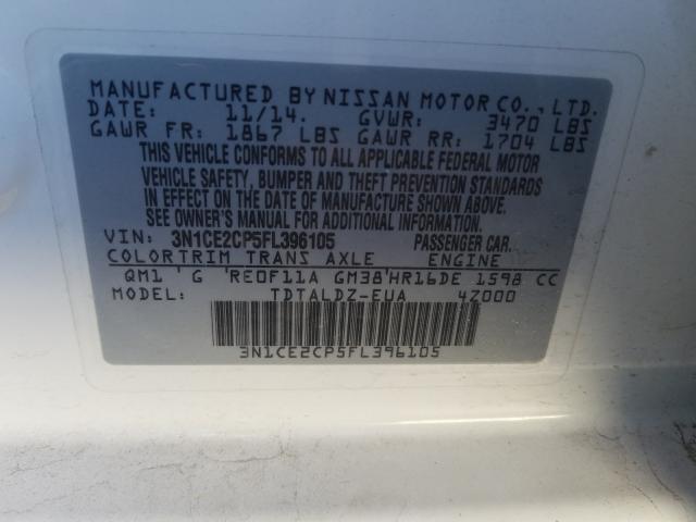 Photo 9 VIN: 3N1CE2CP5FL396105 - NISSAN VERSA NOTE 