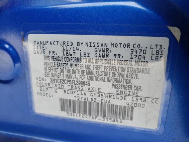 Photo 9 VIN: 3N1CE2CP5FL399845 - NISSAN VERSA NOTE 