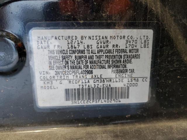 Photo 12 VIN: 3N1CE2CP5FL402906 - NISSAN VERSA NOTE 