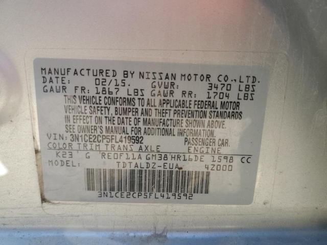 Photo 11 VIN: 3N1CE2CP5FL419592 - NISSAN VERSA NOTE 