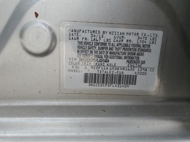 Photo 12 VIN: 3N1CE2CP5FL431404 - NISSAN VERSA 