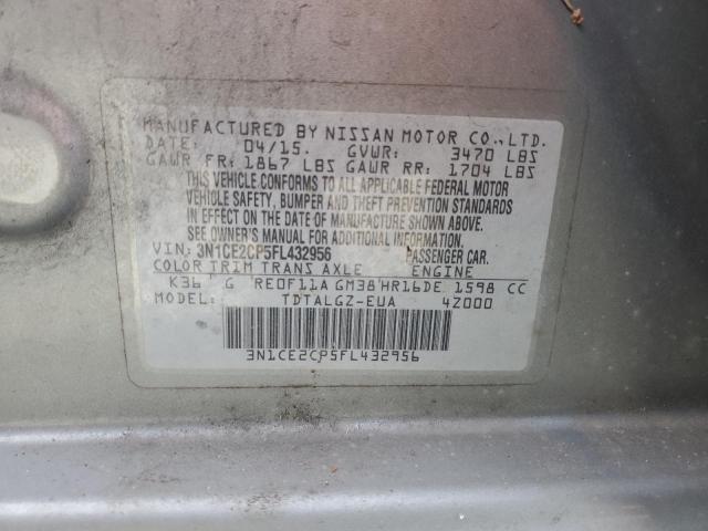 Photo 11 VIN: 3N1CE2CP5FL432956 - NISSAN VERSA NOTE 