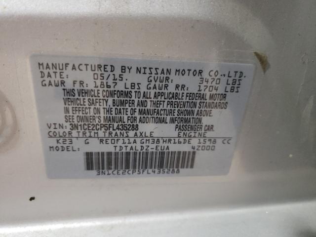 Photo 9 VIN: 3N1CE2CP5FL435288 - NISSAN VERSA NOTE 