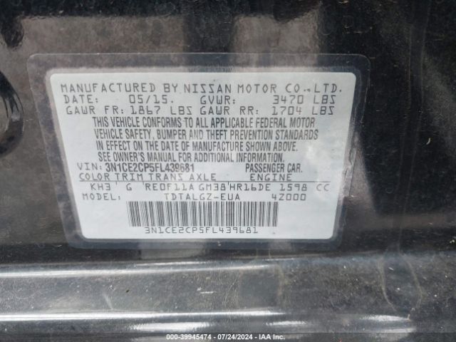 Photo 8 VIN: 3N1CE2CP5FL439681 - NISSAN VERSA NOTE 