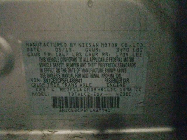 Photo 9 VIN: 3N1CE2CP5FL439941 - NISSAN VERSA NOTE 