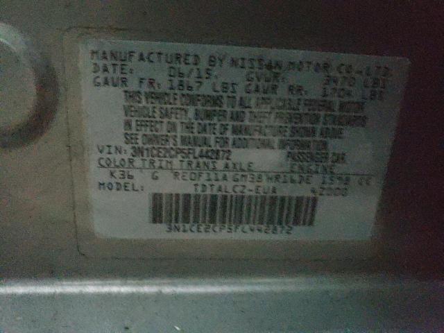 Photo 13 VIN: 3N1CE2CP5FL442872 - NISSAN VERSA NOTE 