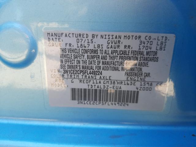 Photo 9 VIN: 3N1CE2CP5FL449224 - NISSAN VERSA NOTE 