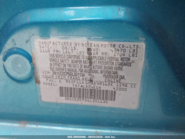 Photo 8 VIN: 3N1CE2CP5GL351134 - NISSAN VERSA NOTE 