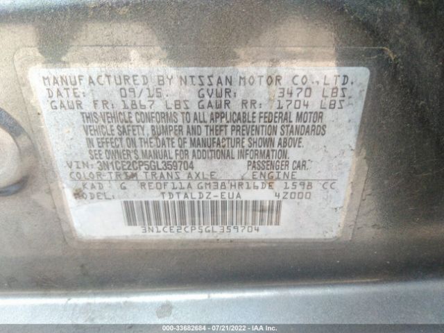 Photo 8 VIN: 3N1CE2CP5GL359704 - NISSAN VERSA NOTE 