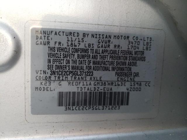 Photo 9 VIN: 3N1CE2CP5GL371223 - NISSAN VERSA NOTE 