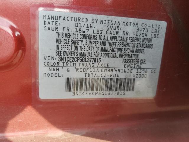 Photo 12 VIN: 3N1CE2CP5GL377815 - NISSAN VERSA NOTE 