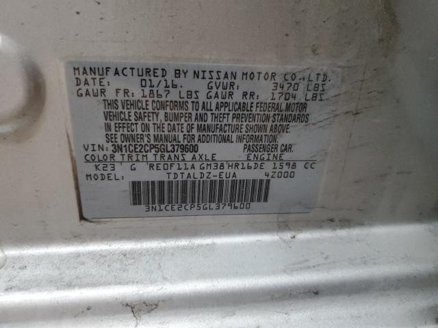 Photo 11 VIN: 3N1CE2CP5GL379600 - NISSAN VERSA 