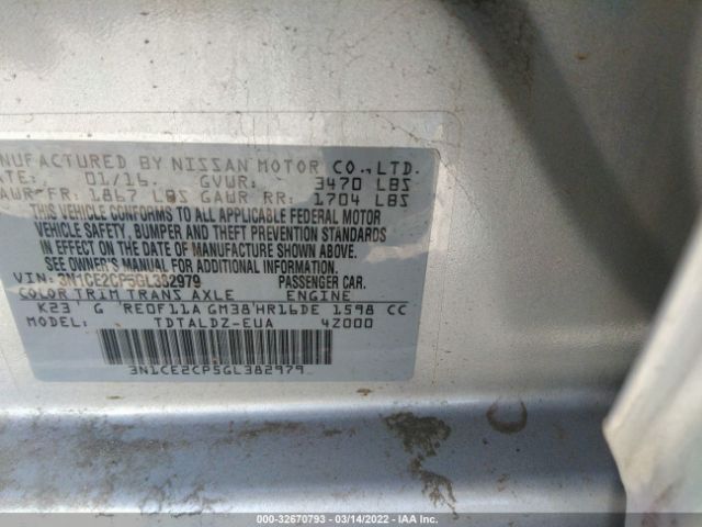 Photo 8 VIN: 3N1CE2CP5GL382979 - NISSAN VERSA NOTE 