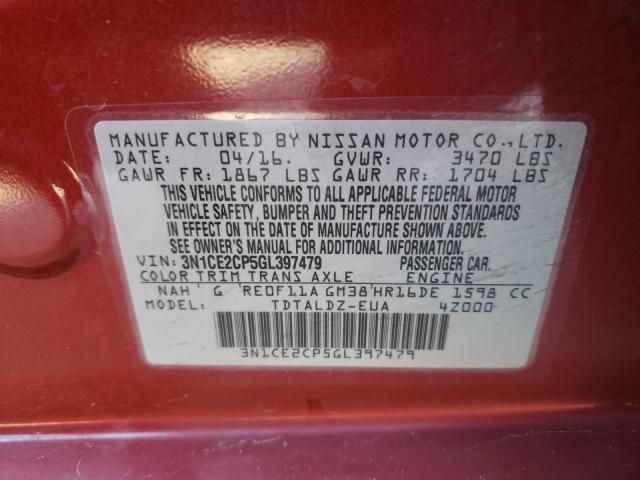 Photo 9 VIN: 3N1CE2CP5GL397479 - NISSAN VERSA NOTE 