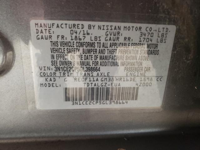 Photo 9 VIN: 3N1CE2CP5GL398664 - NISSAN VERSA NOTE 