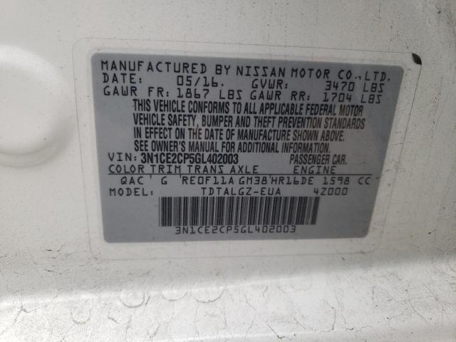 Photo 12 VIN: 3N1CE2CP5GL402003 - NISSAN VERSA NOTE 