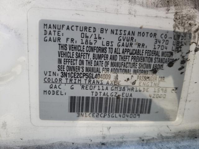 Photo 9 VIN: 3N1CE2CP5GL404009 - NISSAN VERSA NOTE 